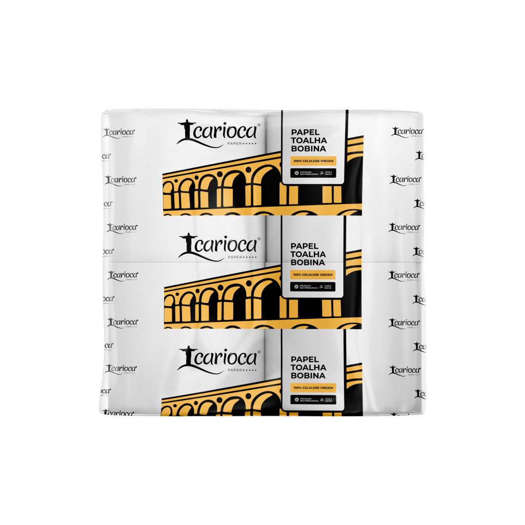 PAPEL TOALHA BOBINA 100% C/6 - CARIOCA PAPER