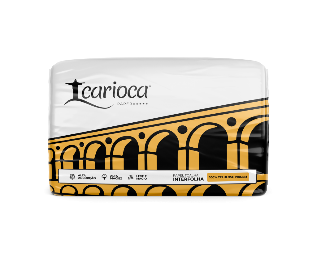 PAPEL TOALHA INTERFOLHA 100% CELULOSE - CARIOCA PAPER