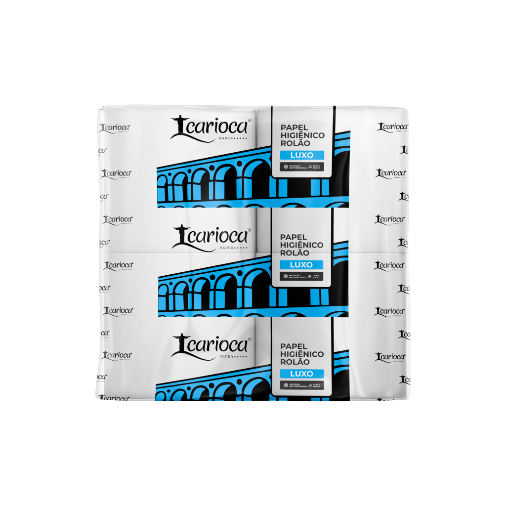 PAPEL HIGIÊNICO ROLÃO BRANCO LUXO C/8 - CARIOCA PAPER