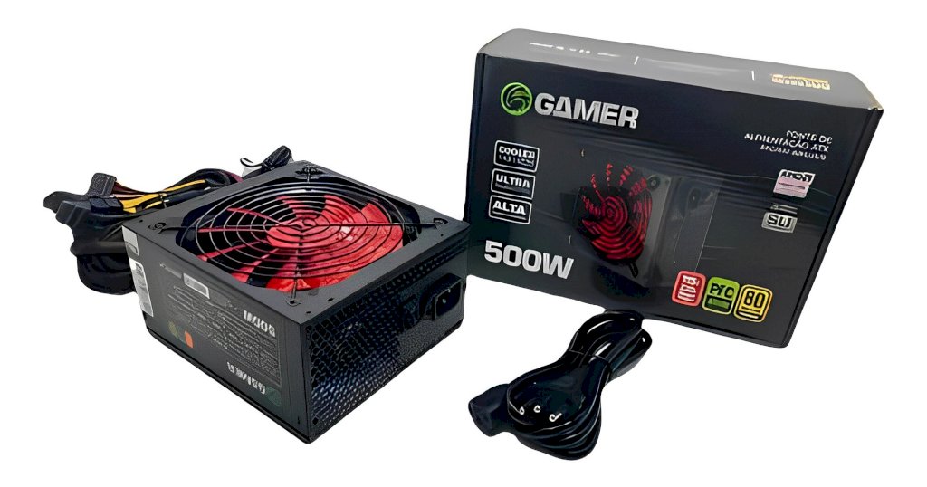 Fonte de Alimentação ATX 500w 80Plus Bronze