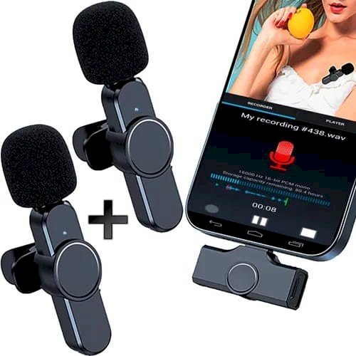 Kit 2 Microfones Lapela Wireless K9