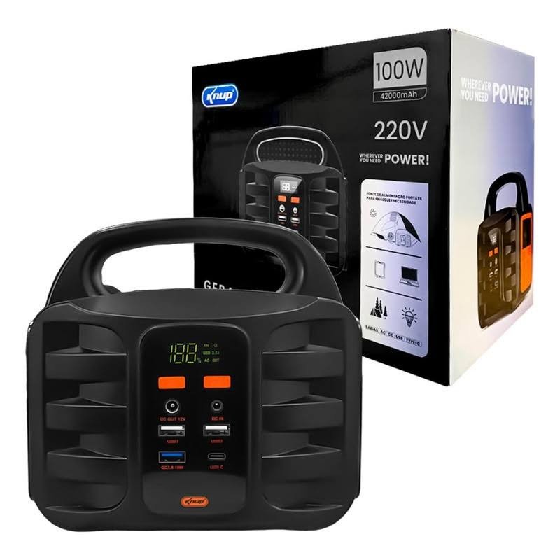 Gerador De Energia Portátil Knup 100w