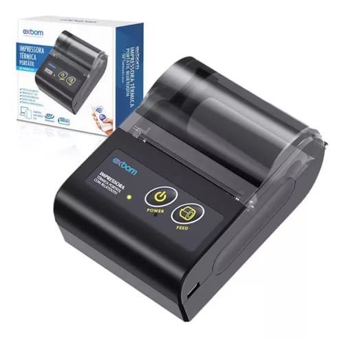 Impressora Térmica Portátil Bluetooth Exbom