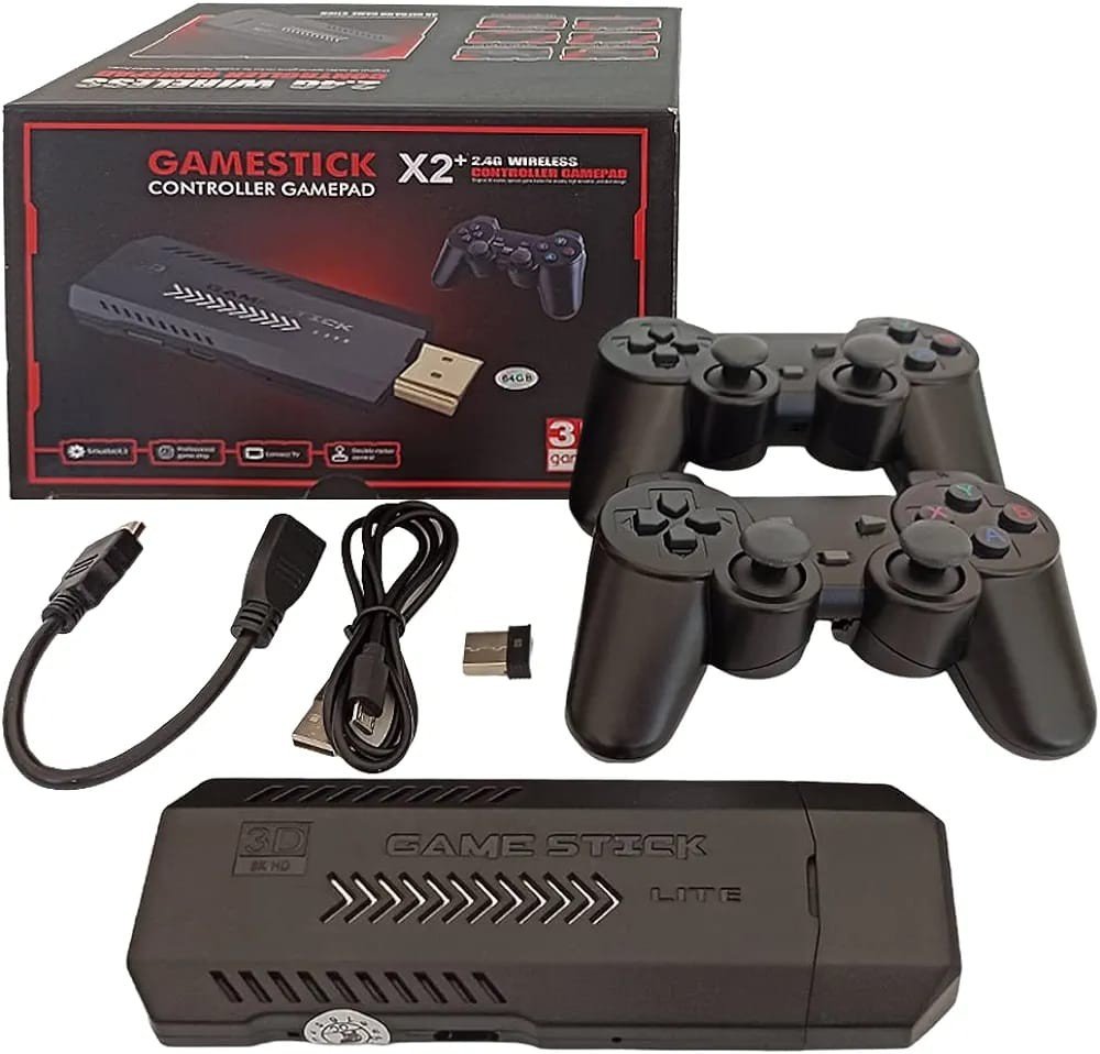 Game Stick 2.0 4K +20.000 Jogos (Com PSP e PS)