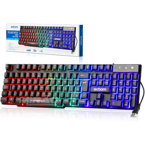 Teclado Gamer Battle RGB Exbom BK-151C