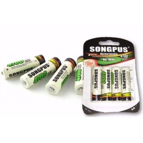 Kit Pilhas Recarregáveis Songpus 4700mAh