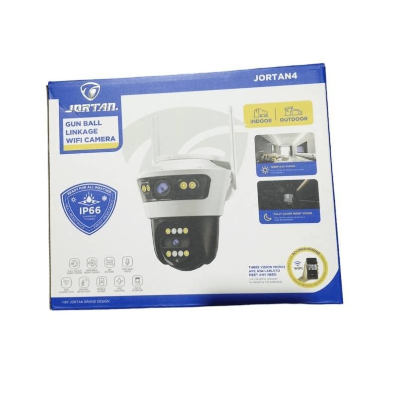 Câmera Wi-Fi Externa Jortan de 2 Lentes Alta Definição