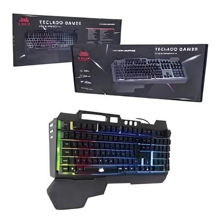 Teclado Gamer Led RGB Knup Multimídia Lighting KP-TE105