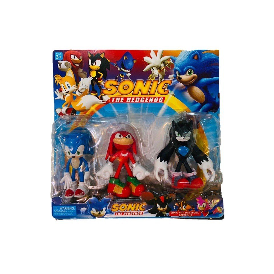Kit 3 Bonecos Sonic 