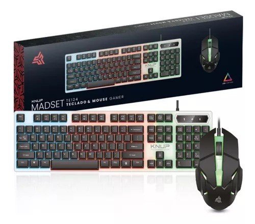 Kit Teclado e Mouse Gamer Rgb Knup Kp-te124
