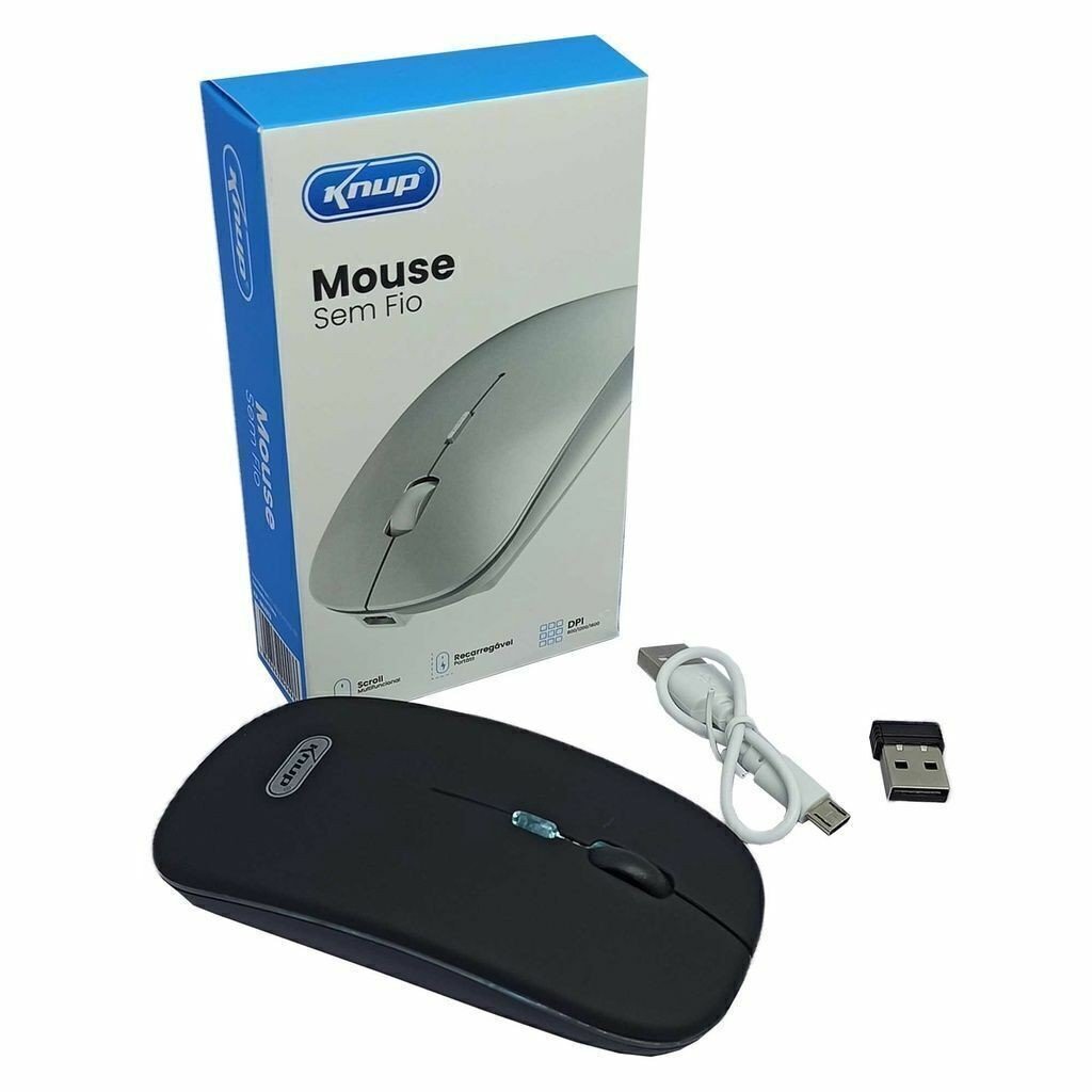 Mouse Recarregável RGB Knup KP-MU013