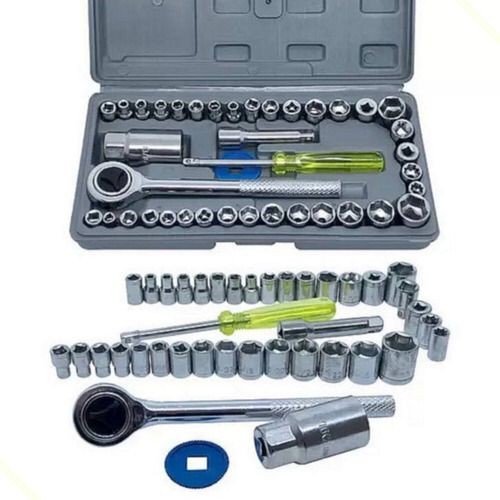 Maleta Jogo Chave Canhao Soquete C/ Catraca Reversível 40 Pç