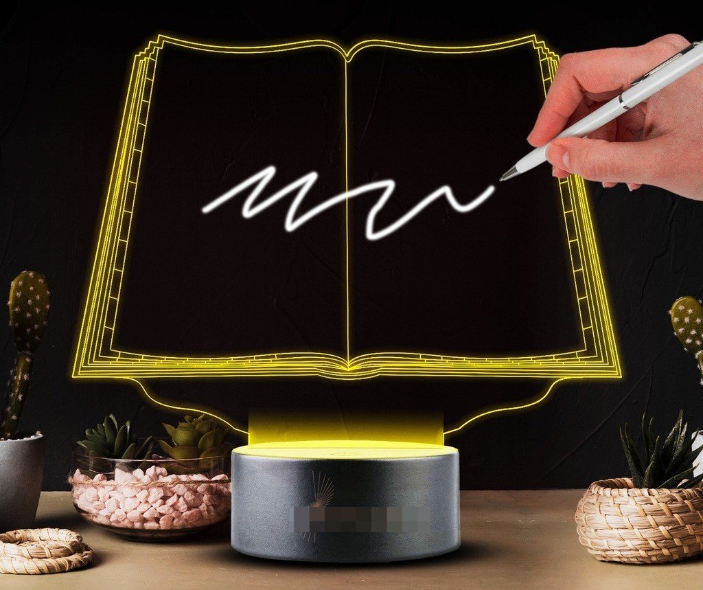 Luminária Lousa 3D Luatek Livro