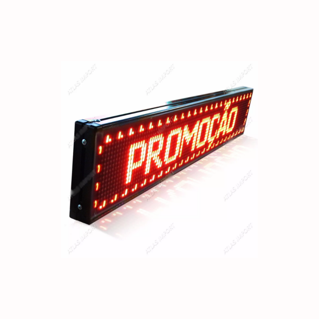 Placa de Led Programática Para destacar Comércio 70 x 20cm