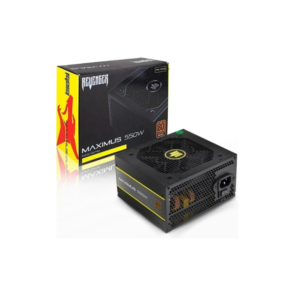 Fonte Gamer Revenger Maximus 550w 80 Plus Bronze