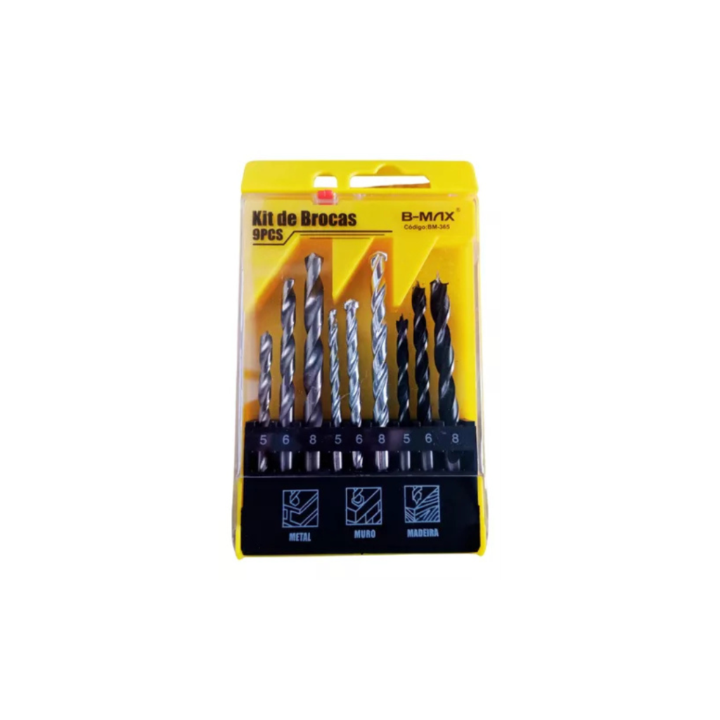 Kit de Brocas 9 pcs B-Max BM-365