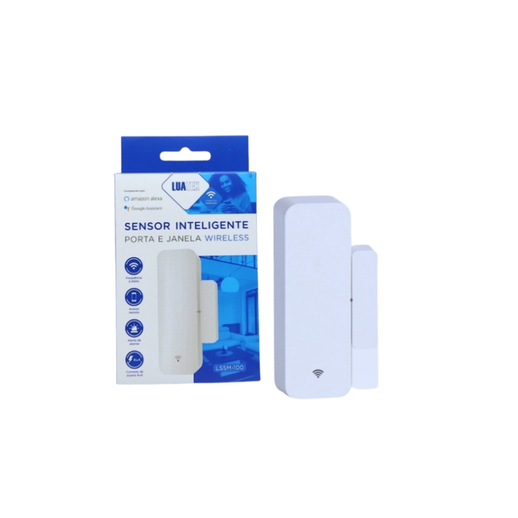 Sensor Inteligente Wireless Amazon Alexa e Google Assistant Luatek LSSM-100
