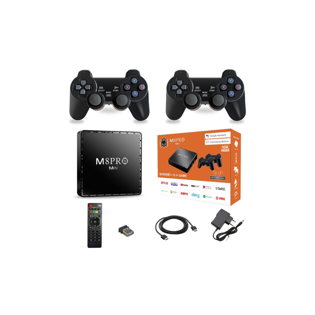Game Box M8 Pro Mini Streaming & +12000 Jogos 