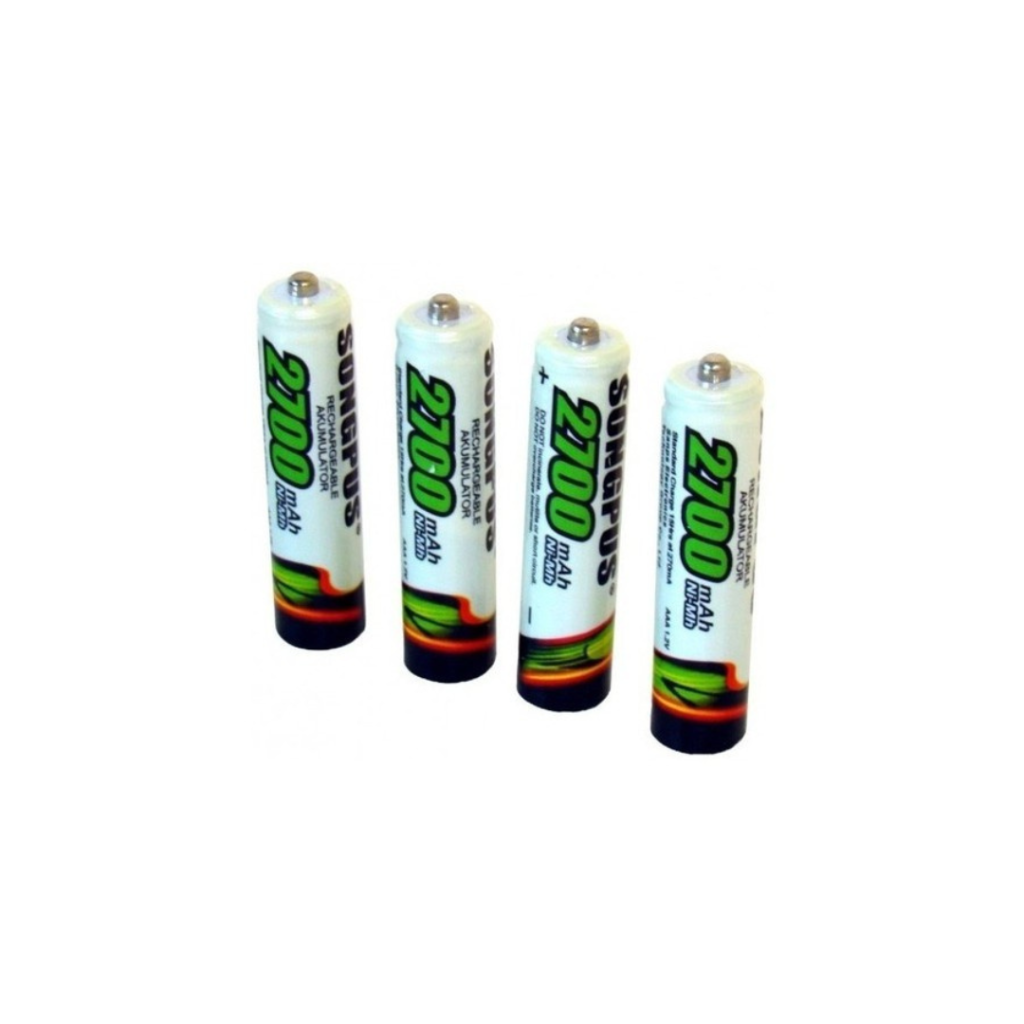 Pilhas Recarregáveis AAA Toply 2700mAh