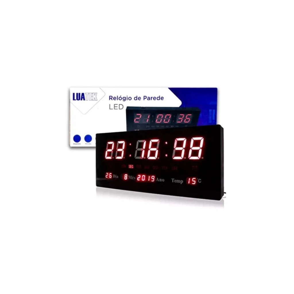 Relógio Digital de Parede Luatekn LK-3615