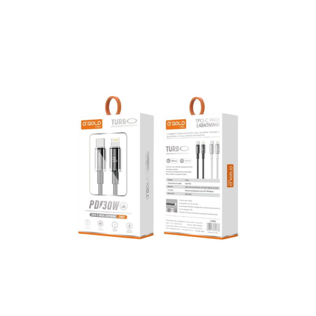 Cabo a'Gold TipoC para Lightning PD30w CB85