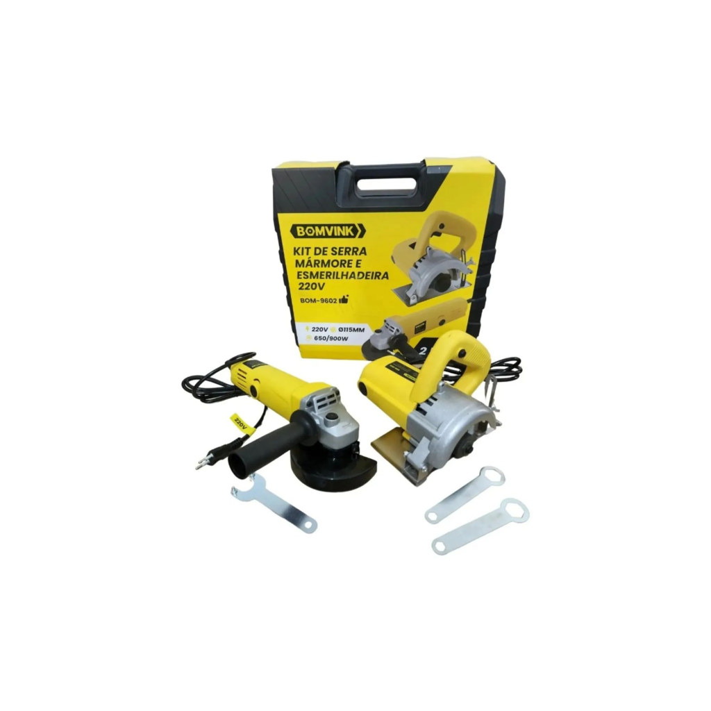 Kit Serra Mármore e Esmerilhadeira 900w Bomvink BOM-9602