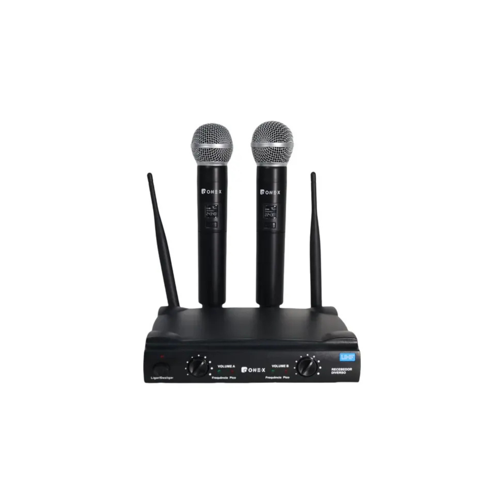 Kit Microfones Sem Fio One-X MIC-2814