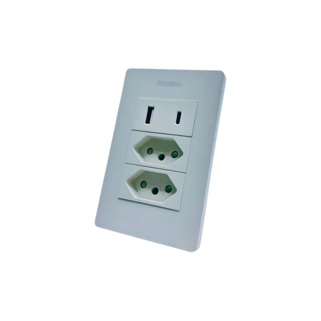 Tomada USB+TipoC Altomex UNT-302BC