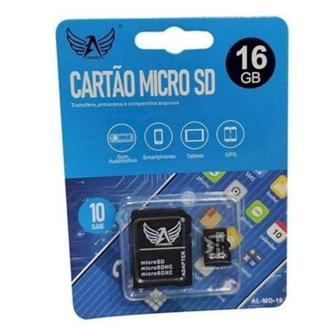 Cartão micro SD 16GB