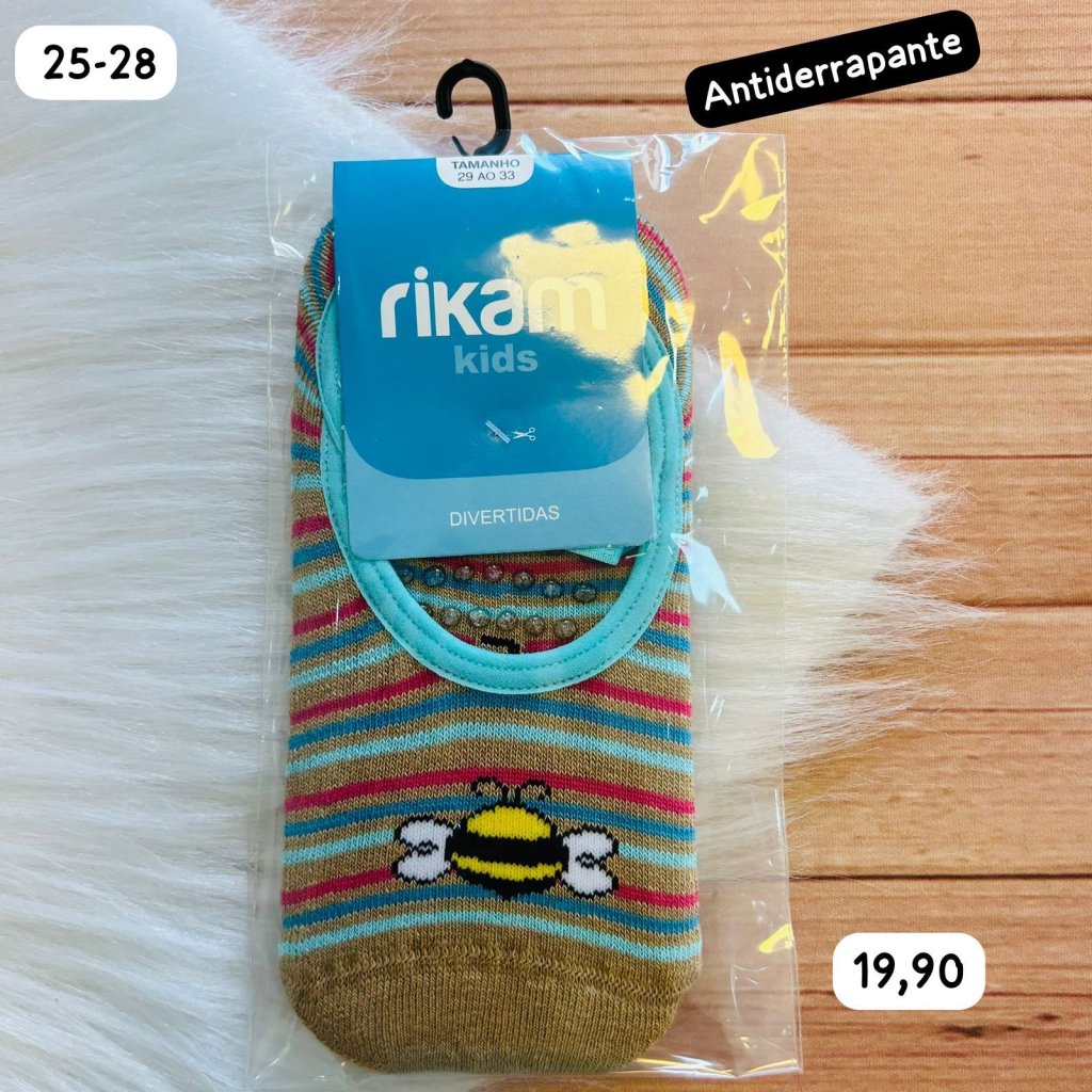 Meia Sapatilha Antiderrapante 25-28