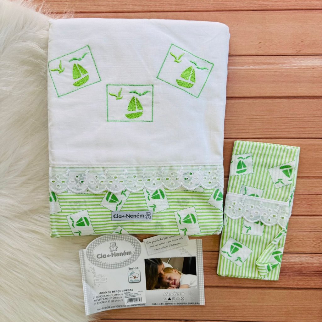 Kit Lençol Berço Bebê 