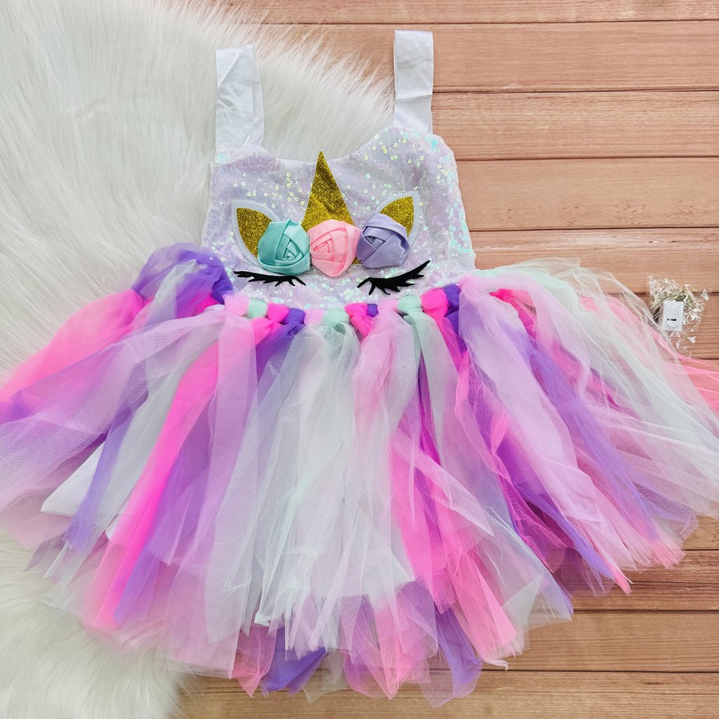Fantasia Unicórnio com Led 1 a 3 anos 