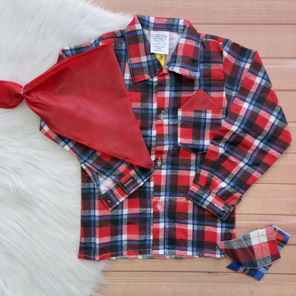 Camisa Flanela com Lenço 3