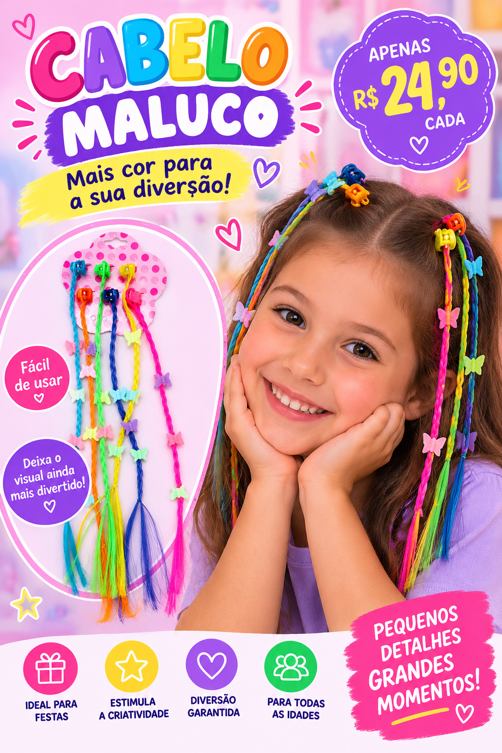 Presilhas Cabelo Maluco
