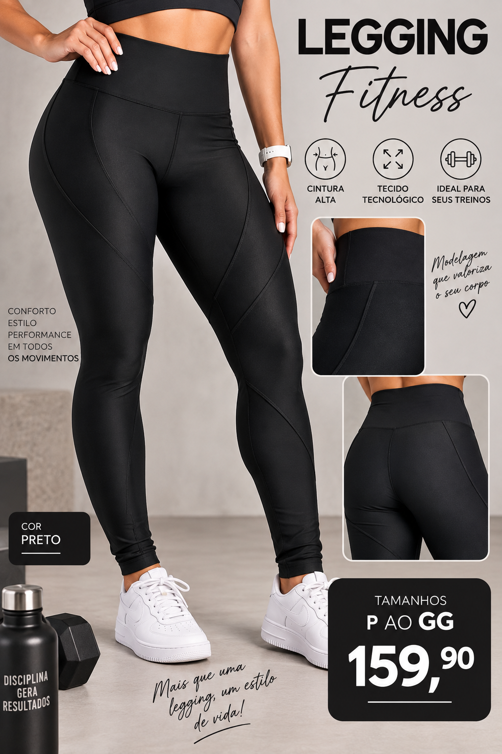 Legging Fitness Preta G
