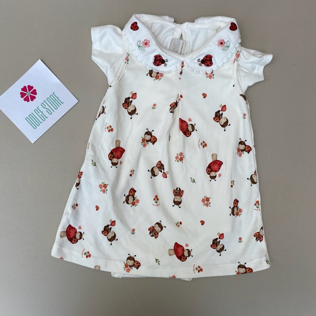 Vestido + body com gola - Mini & Co