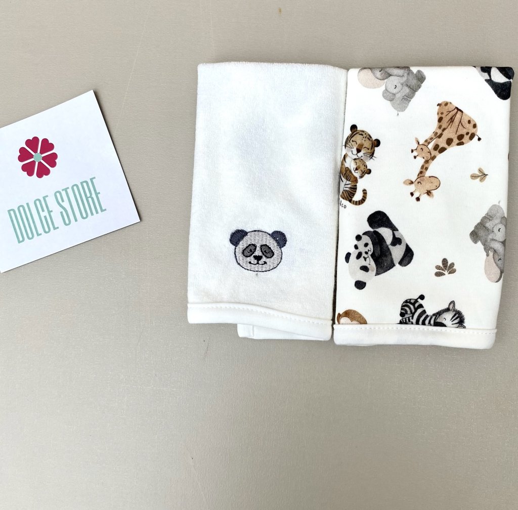 Kit 2 paninhos de boca Safari - Mini & co