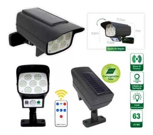 LUMINÁRIA SOLAR COM SENSOR DE PRESENÇA RF:ALL50083