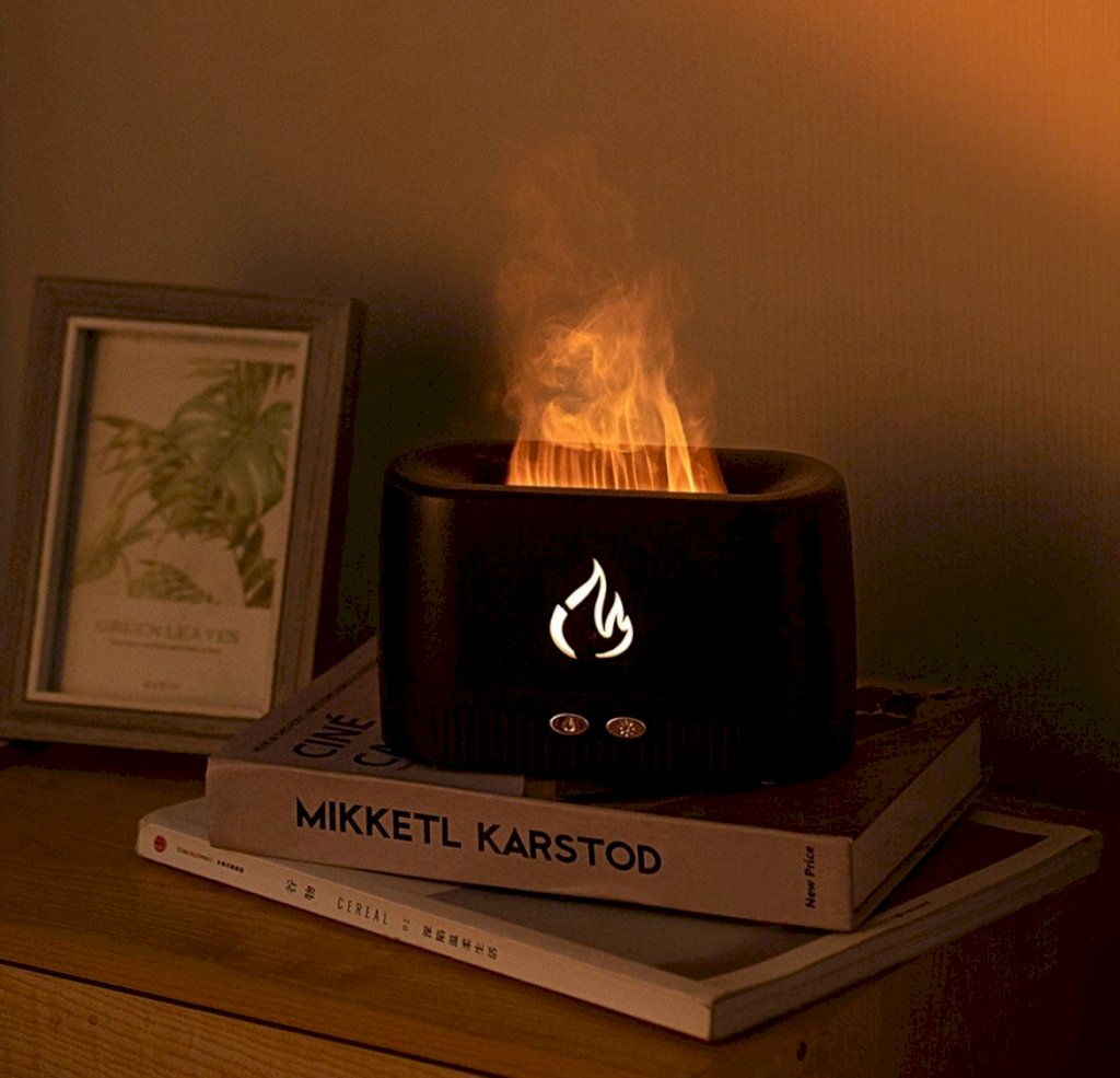 DIFUSOR AROMÁTICO ULTRASSÔNICO CHAMA DE SIMULAÇÃO RF:BM-063