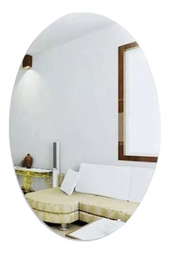 ESPELHO ADESIVO OVAL TAMANHO: 49,6CM X 34,6CM REF: CB2479 