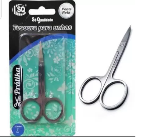 TESOURA PARA UNHAS PONTA RETA REF: SQ-2125