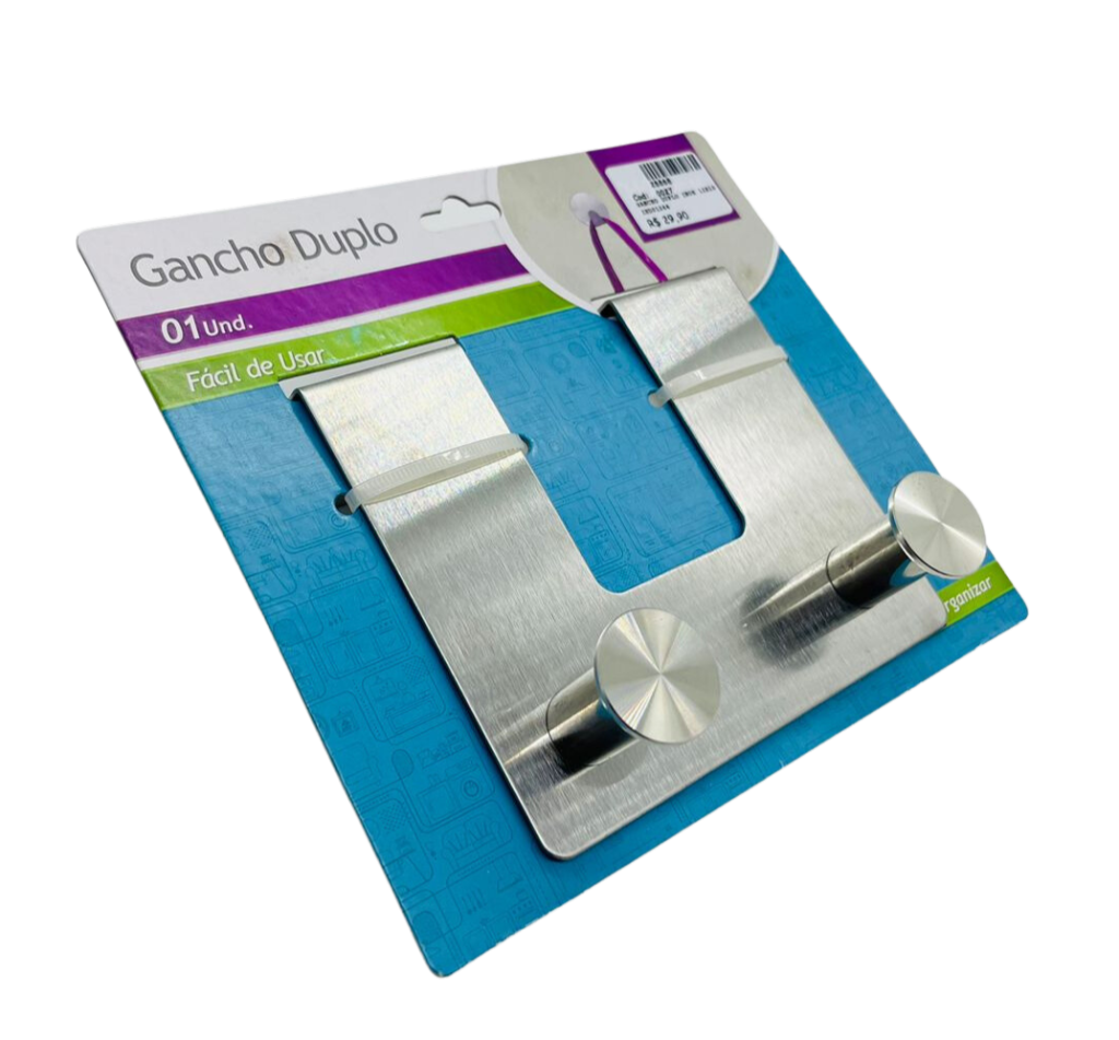 GANCHO DUPLO INOX 12X10 REF: IXD01044
