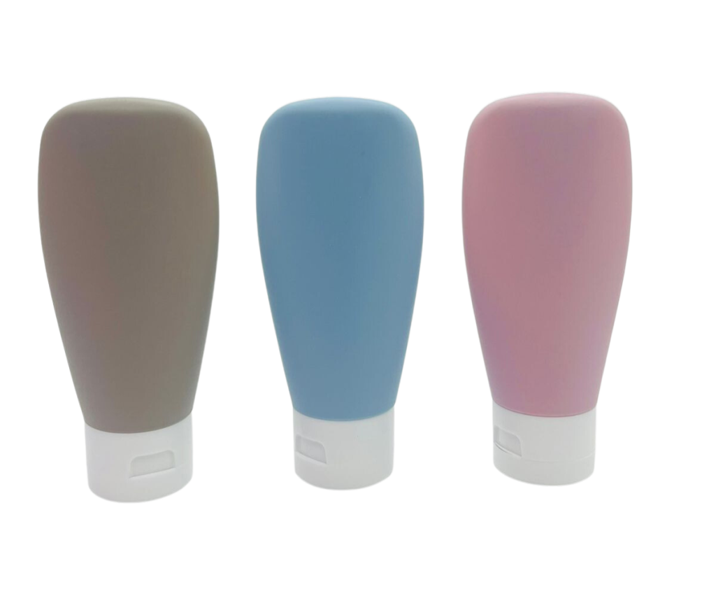 KIT VIAGEM 13,5CM COM 3PCS 90ML PLASTICO 6CM X 3,5CM X REF: CB3540