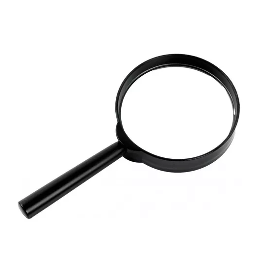 LUPA DE VIDRO COM CABO DE PLÁSTICO 50MM REF:1450