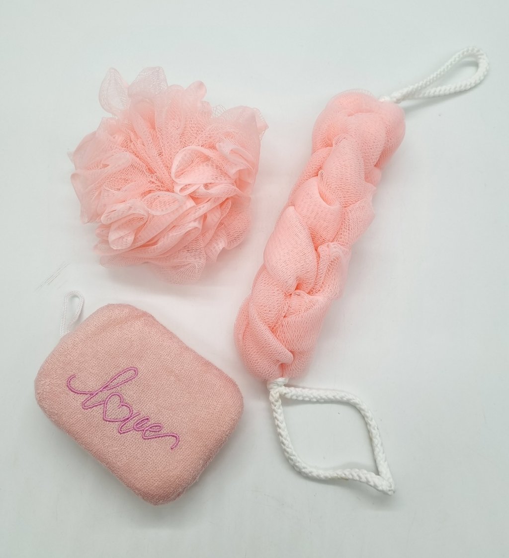 KIT ESPONJA PARA BANHO PARA BANHO 3 PCS REF: FJ90130