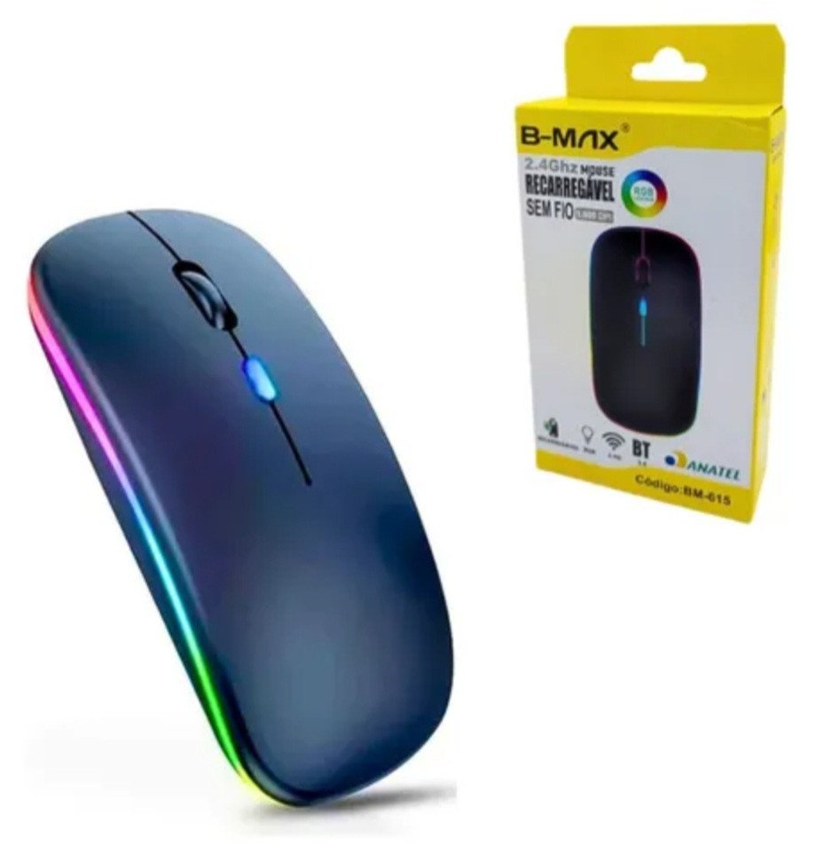 MOUSE RECARREGÁVEL SEM FIO REF: BM-615