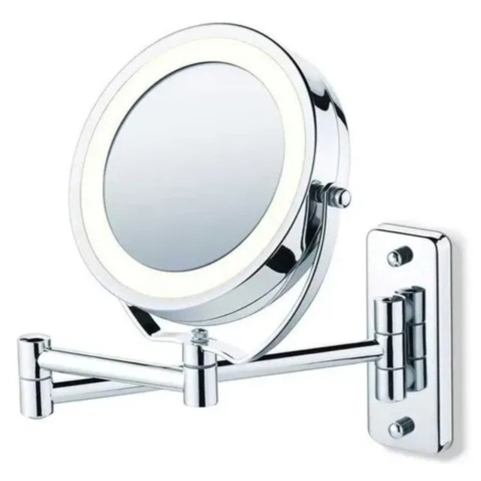 ESPELHO PAREDE ARTICULADO COM LUZ LED 5X 