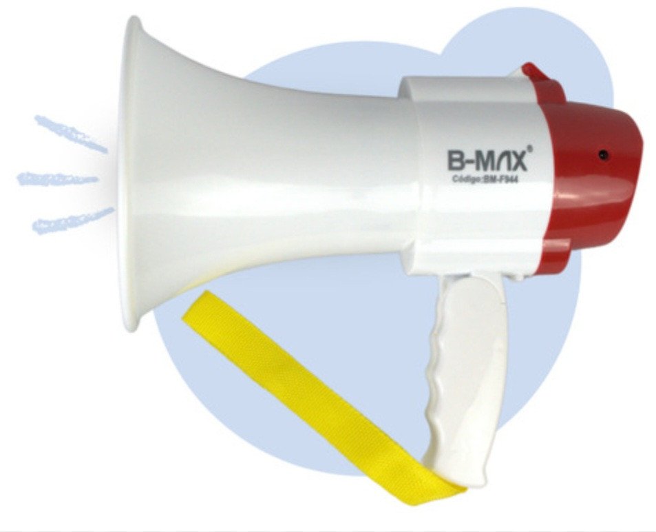 MEGAFONE PORTATIL COM SIRENE MUSICAL REF: BM-F944
