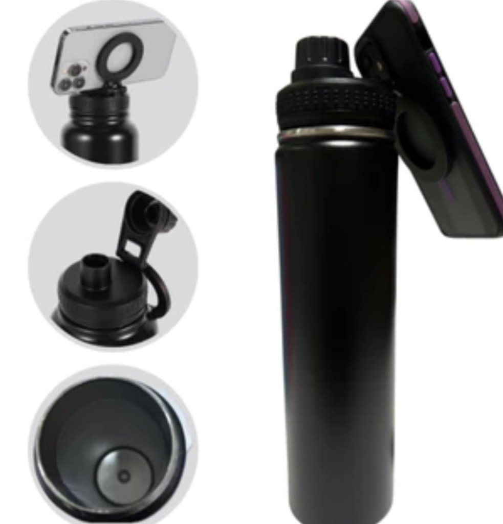 GARRAFA ISOTERMICA COM SUPORTE MAGNETICO 800ML REF: GDR1601