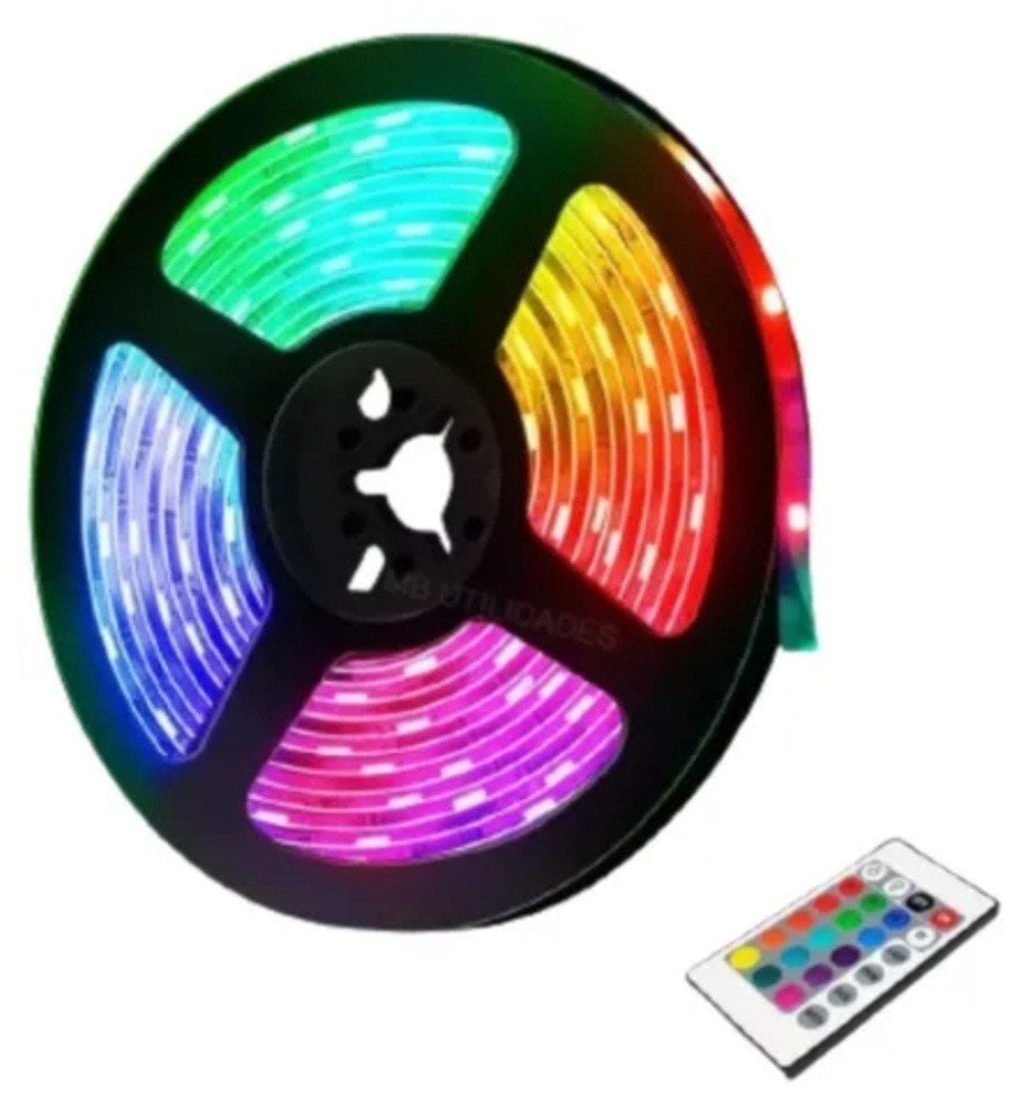 FITA DE LED RGB 5 METROS C/ CONTROLE REF: 6877